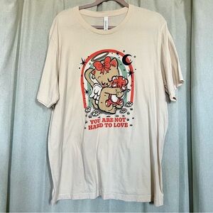 You Are Not Hard To Love Cream Graphic T-Shirt